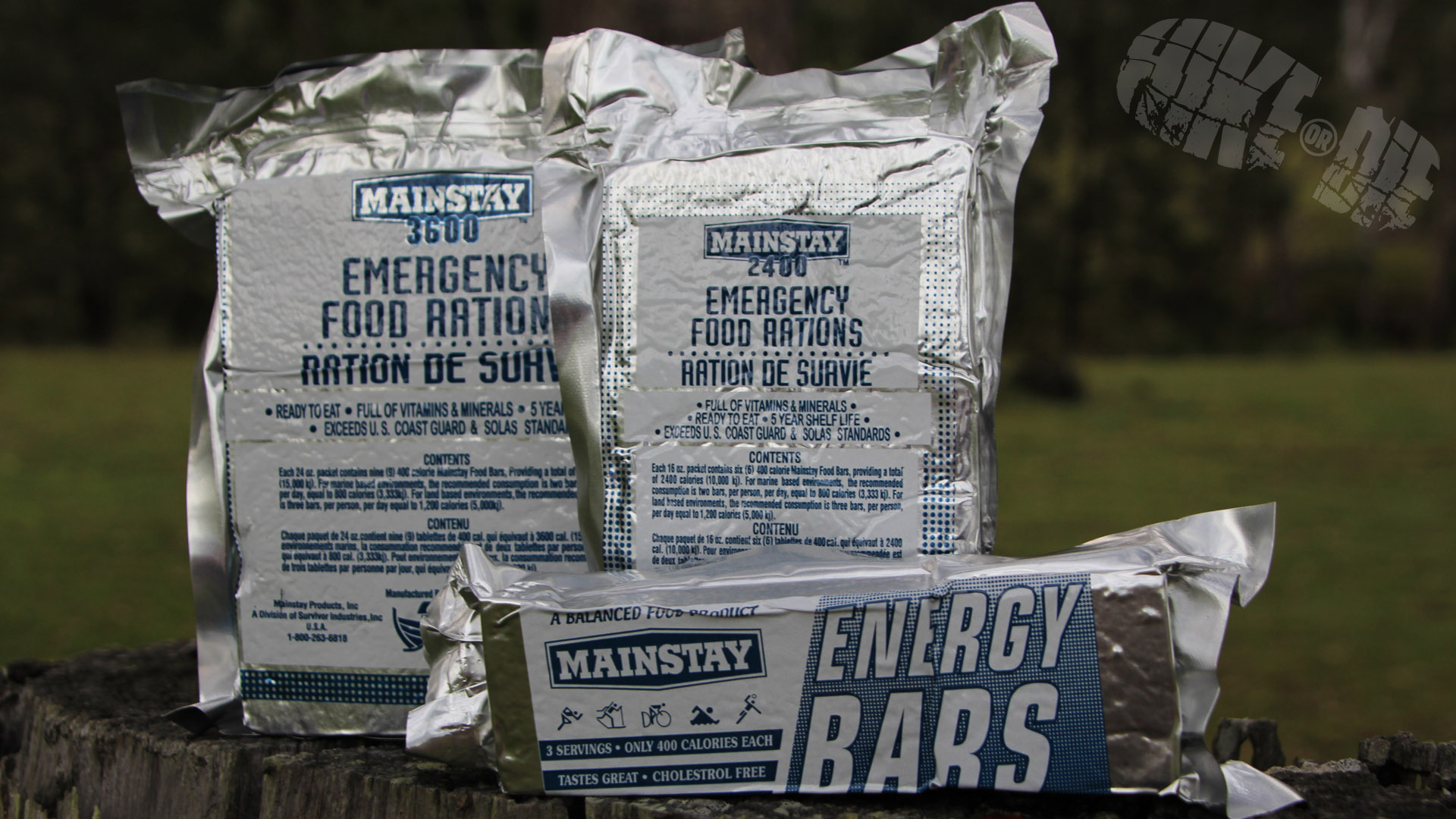GEAR REVIEW Mainstay Ration Pack, Energy Bars & water